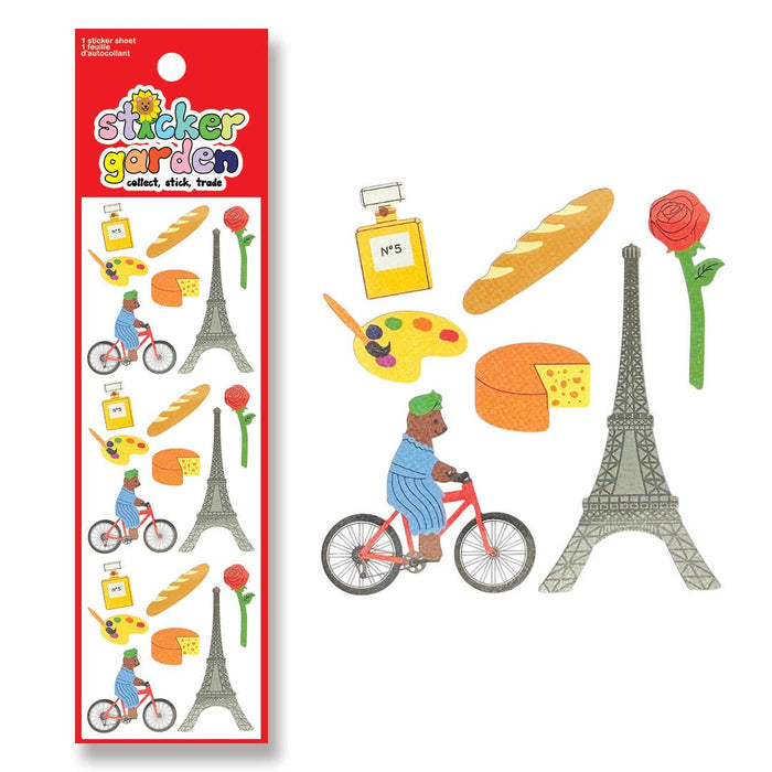 Twinkle Stickers - Bear Biking in Paris