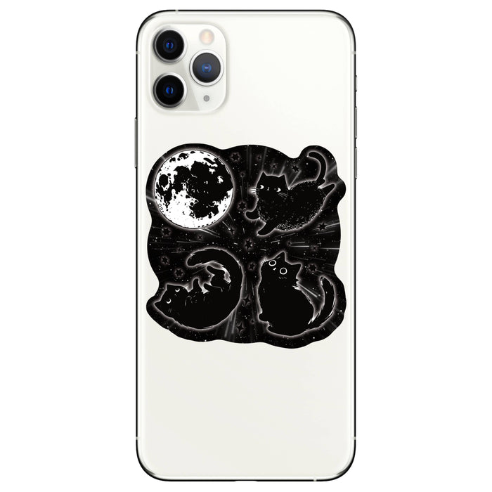 Cosmic Moon Cat Vinyl Sticker