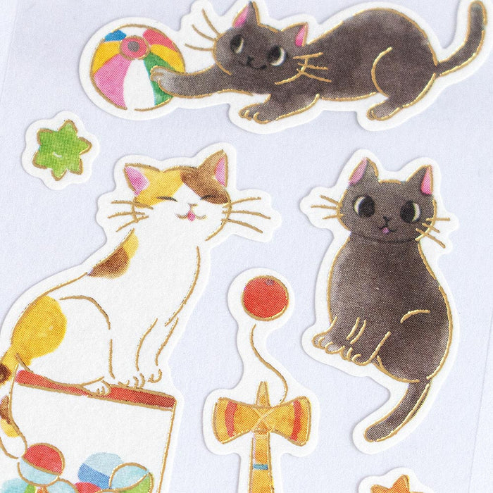 Japanese Paper Stickers - Nekorobi Omochi to Azuki