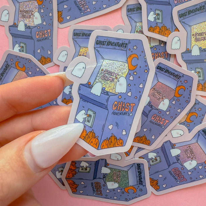 Ghostly Arcade Vinyl Sticker