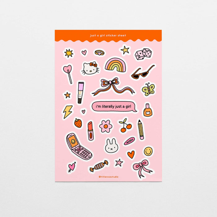 Just a Girl Sticker Sheet