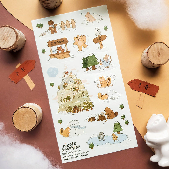 Woodland Winter Sticker Sheet