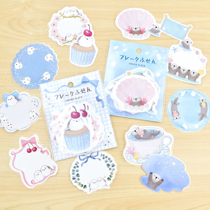 Milina x Papier Platz Flake Sticky Notes - Shimaenaga