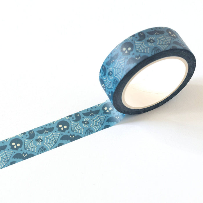 Blue Halloween Spooky Washi Tape