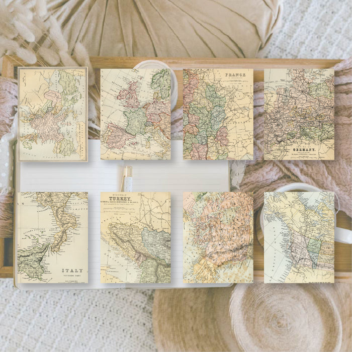 Old Maps Scrapbook Paper Pack