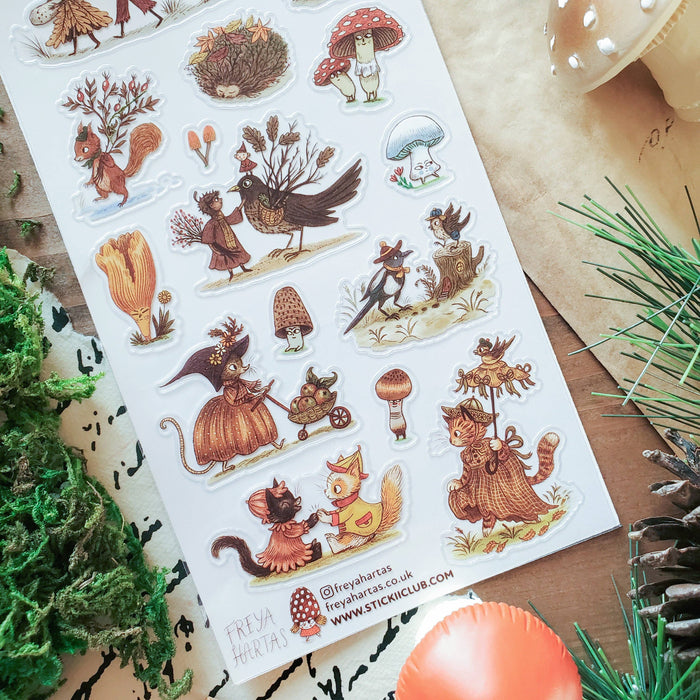Autumn Woodland Whimsy Sticker Sheet