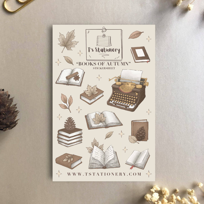 Books Of Autumn Sticker Sheet