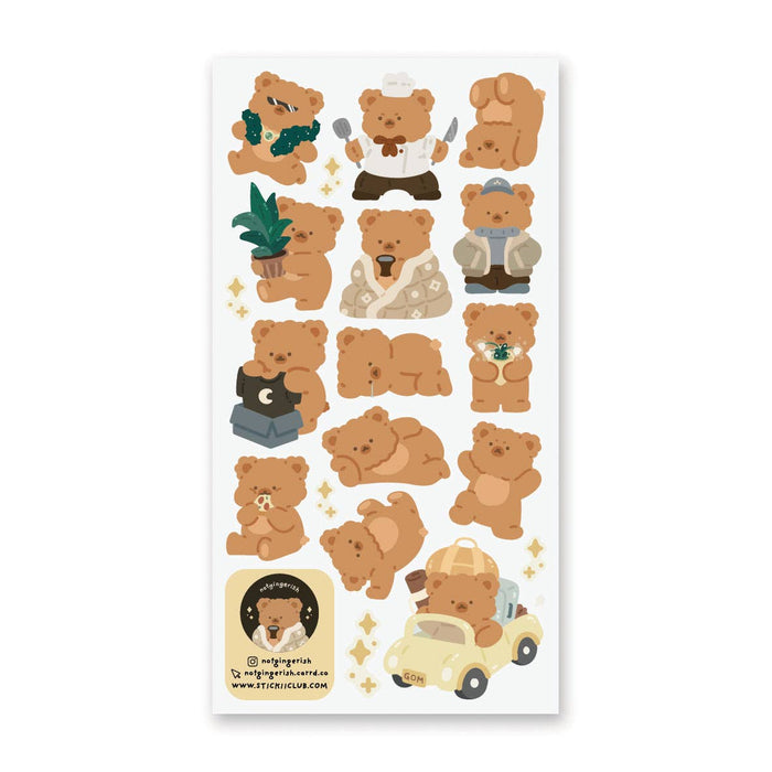 Cuddly Teddy Sticker Sheet