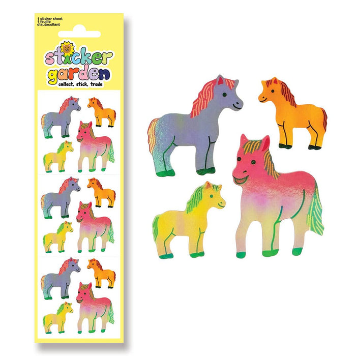 Pearl Stickers - Colourful Ponies