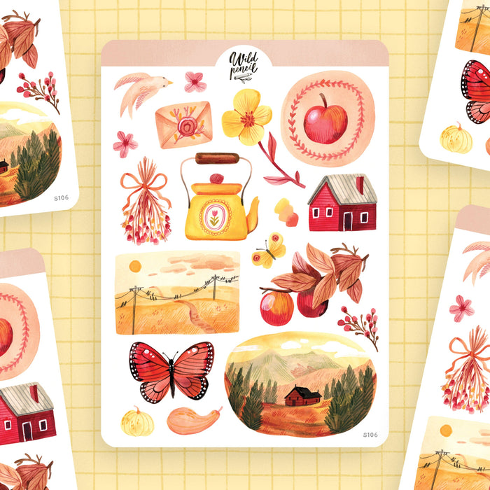 Sticker Sheet — Autumn Afternoon