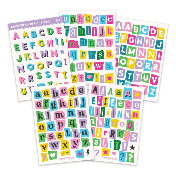 Ransom Note Sticker Set - 5 Sheets