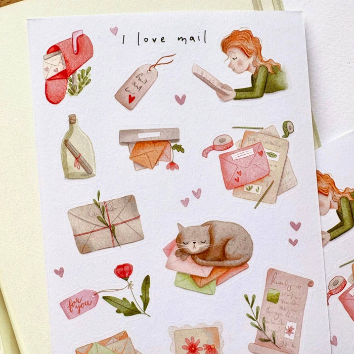 Sticker Sheet - I Love Mail