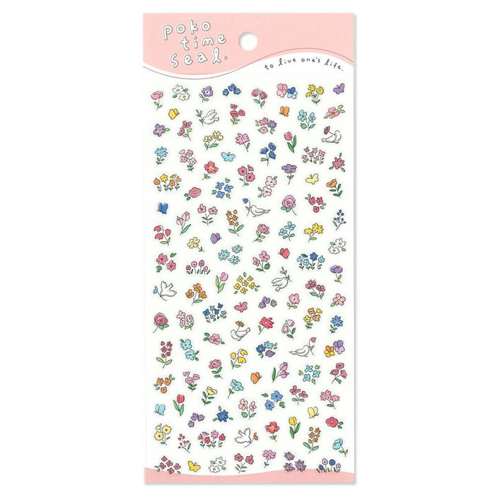 Mind Wave 'Poko Time' Series Clear Stickers - Flower