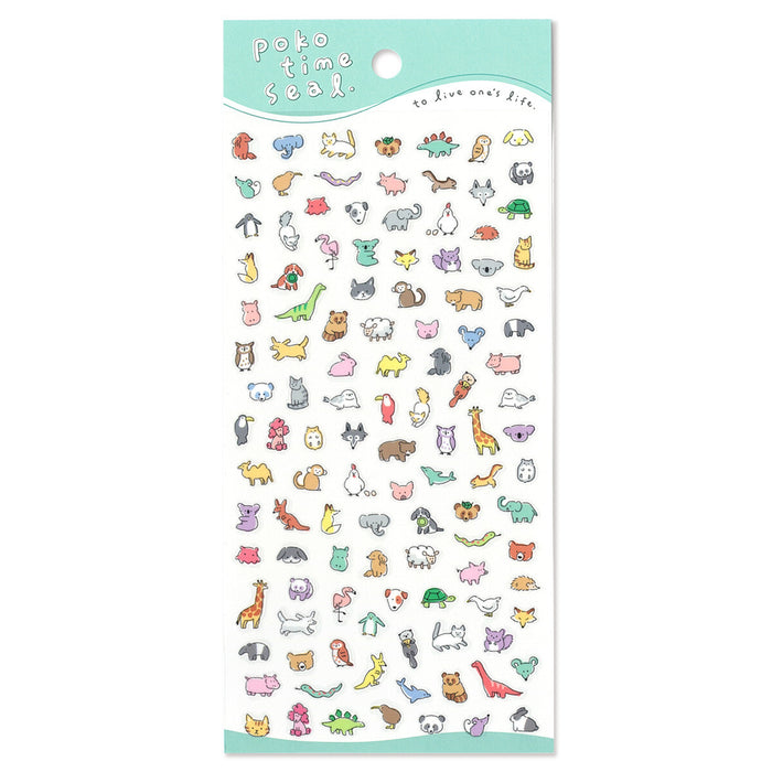 Mind Wave 'Poko Time' Series Clear Stickers - Animals