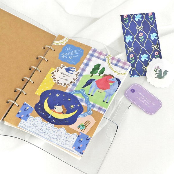 Mind Wave 'Yori-Dori' Series Flake Stickers - Moonlit Dreams