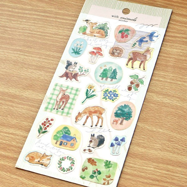 Mind Wave 'With Animals' Series Clear Stickers - Deer