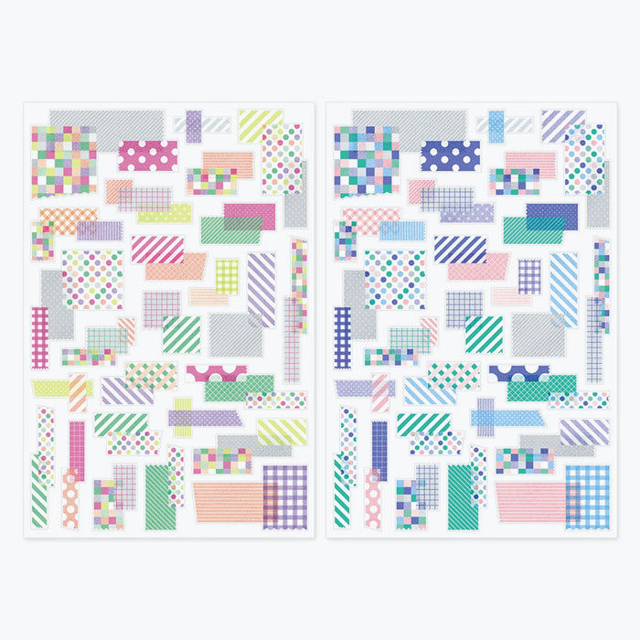 Midori Yuru Log 2 Sheet Sticker Set - Collage Tape Patterns