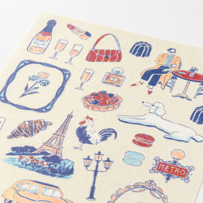 Midori 'Country' Motif Washi Stickers - France