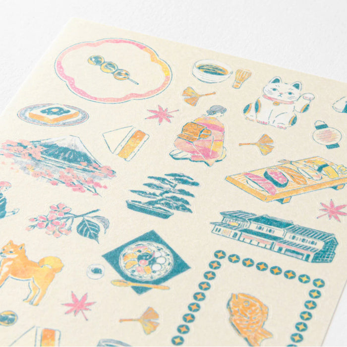 Midori 'Country' Motif Washi Stickers - Japan