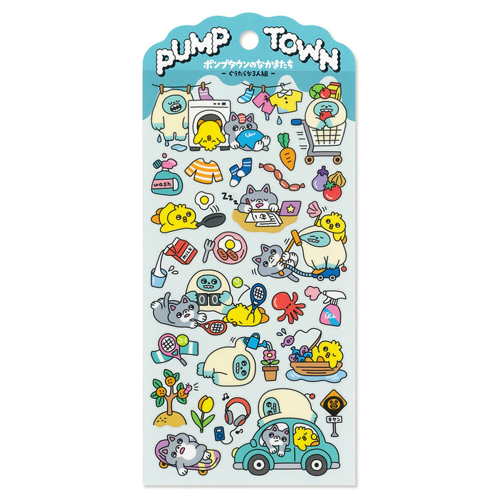 Mind Wave 'Pump Town' Series Stickers - Lazy Trio