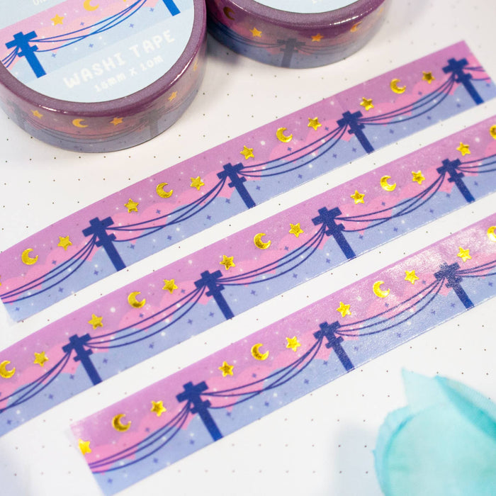 Powerlines Gold Foil Washi Tape