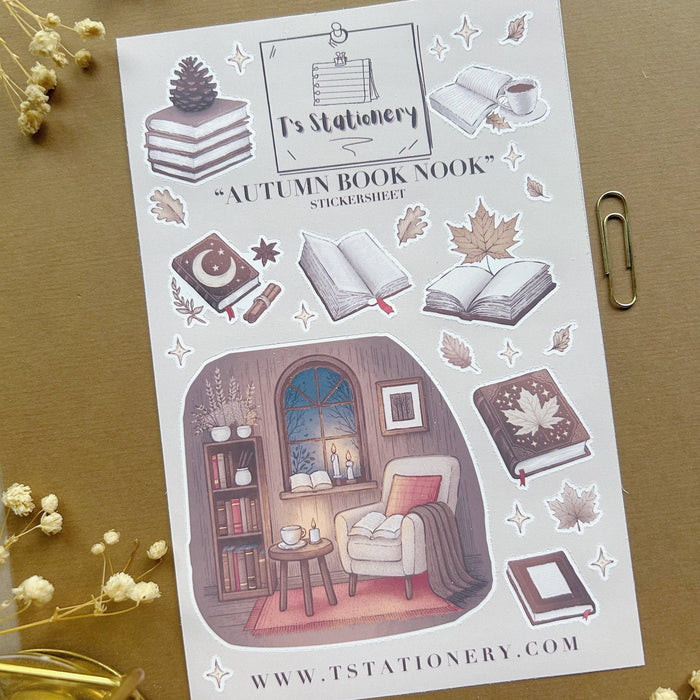 Autumn Book Nook Sticker Sheet
