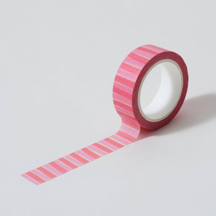 Pink and Red Stripes Washi Tape