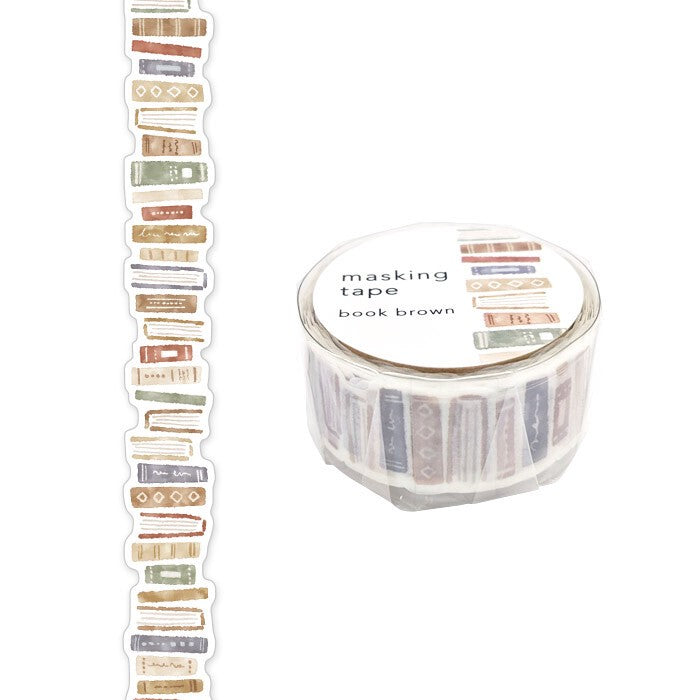 Mind Wave Japan Die Cut Washi Tape - Book Brown