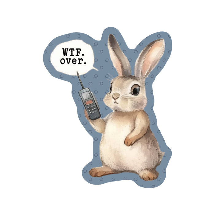 WTF Bunny Vinyl Sticker