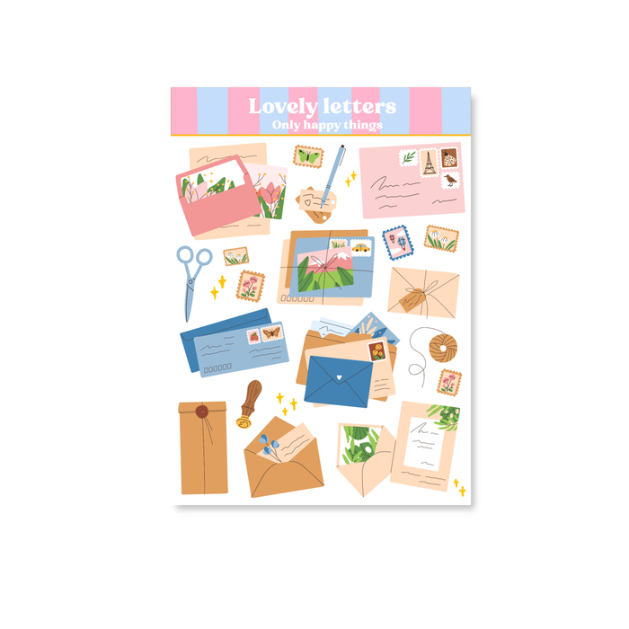 Lovely Letters A6 Sticker Sheet