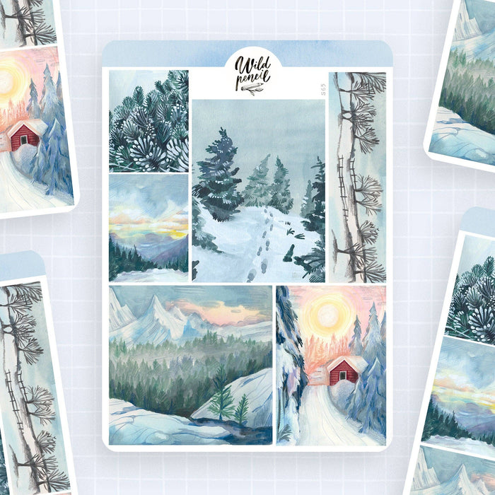 Sticker Sheet — Winter Landscapes