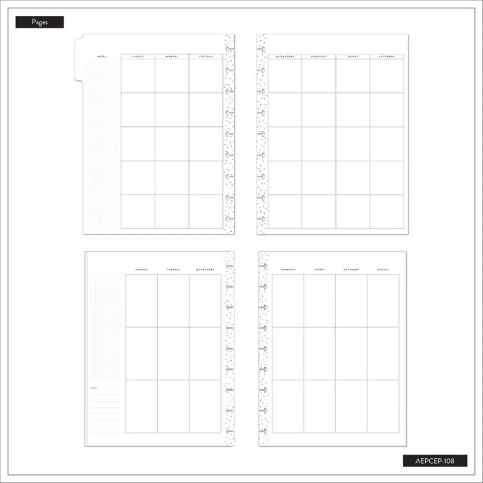 The Happy Planner CLASSIC Undated Calendar Extension - Modern Nature