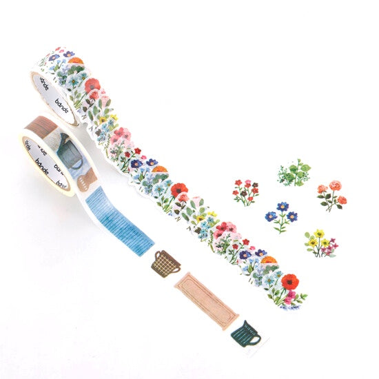 Bande Washi Tape Sticker Roll Set - Flower Garden