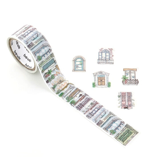Bande Washi Tape Sticker Roll - European Windows & Doors
