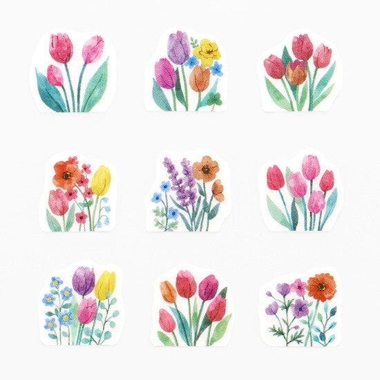 Bande Washi Tape Sticker Roll - Tulip Field