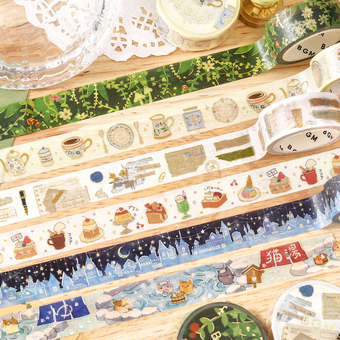 BGM Life Foil Washi Tape - Coffee Time
