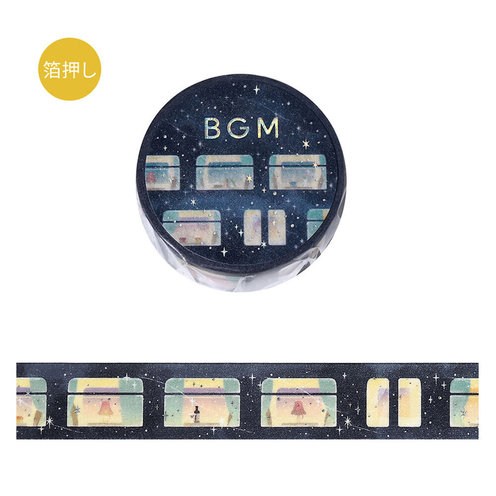 BGM Japan Foil Washi Tape - Sleeping Train Among the Stars
