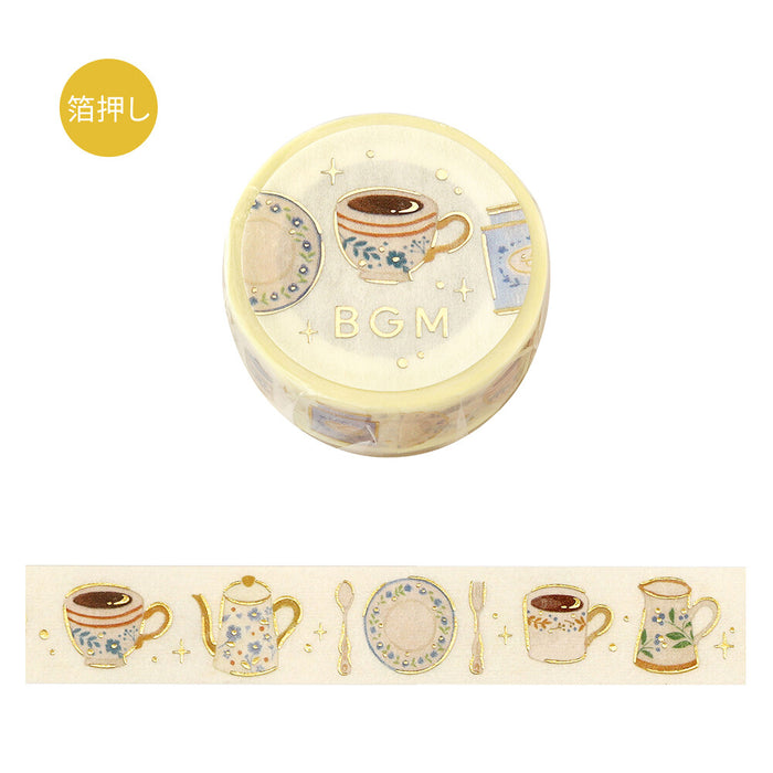 BGM Life Foil Washi Tape - Afternoon Tea Set