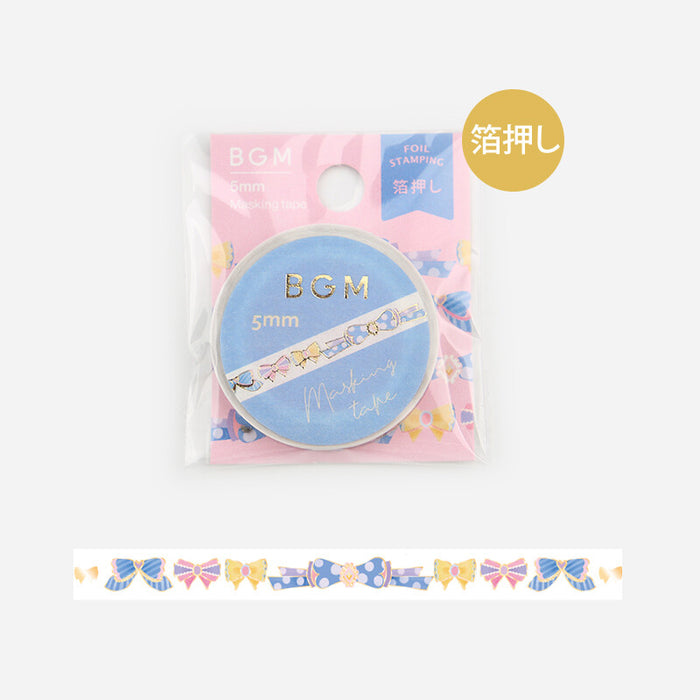 BGM 5mm Foil Stamped Washi Tape - Ribbon
