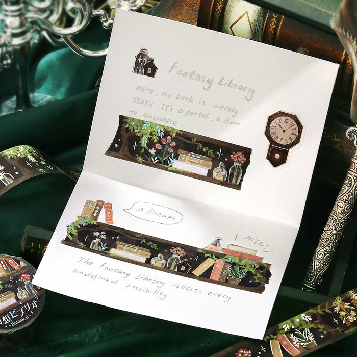BGM 'Fantasy Bookshelf' Foil Washi Tape - Botanical