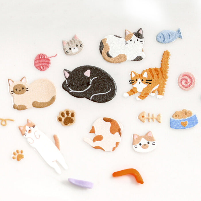 BGM 'Icing' Series Embossed Stickers - Cats