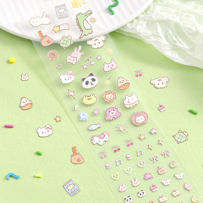 BGM 'Icing' Series Embossed Stickers - Fluffy Friends
