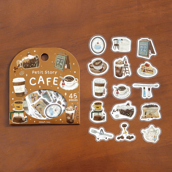 BGM 'Petite Story' Washi Paper Deco Stickers - Cafe