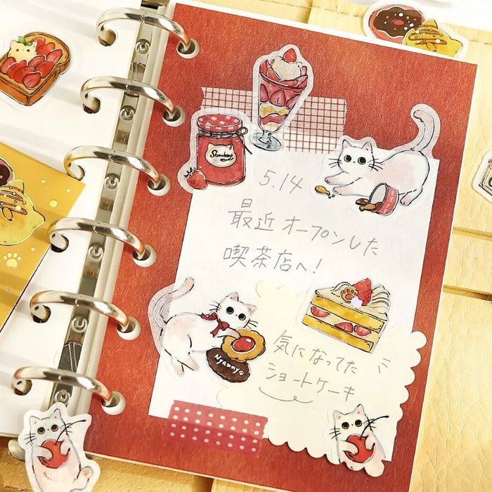 BGM 'Welcome, Meow!' Washi Paper Deco Stickers - Cafe Shiro-Neko