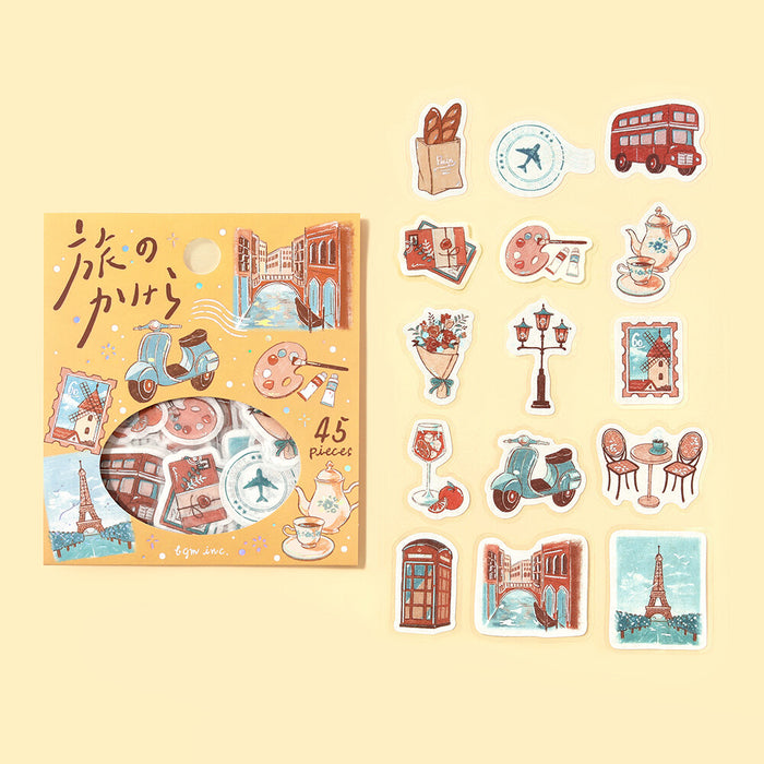 BGM 'Fragments of a Journey' Washi Paper Deco Stickers - To the World