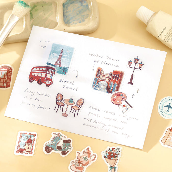 BGM 'Fragments of a Journey' Washi Paper Deco Stickers - To the World