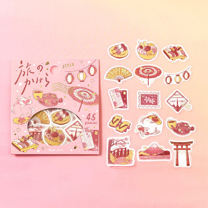 BGM 'Fragments of a Journey' Washi Paper Deco Stickers - To Japan