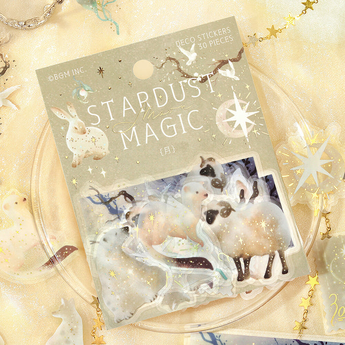 BGM 'Stardust Magic' Clear Deco Stickers - Moon