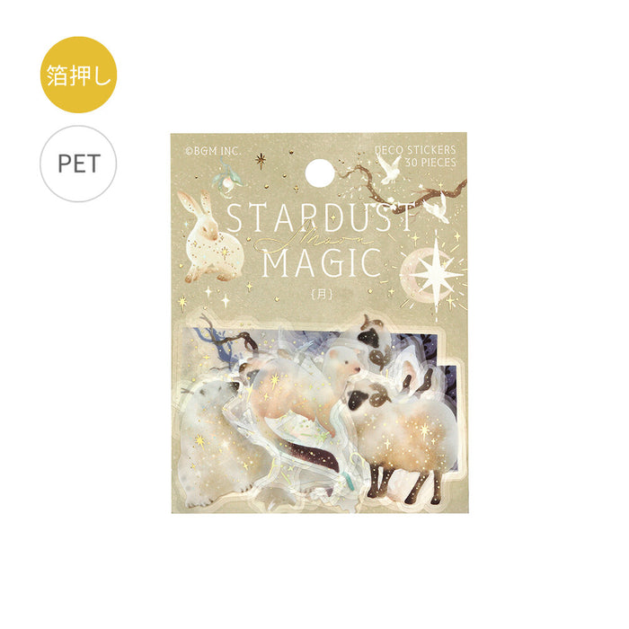 BGM 'Stardust Magic' Clear Deco Stickers - Moon
