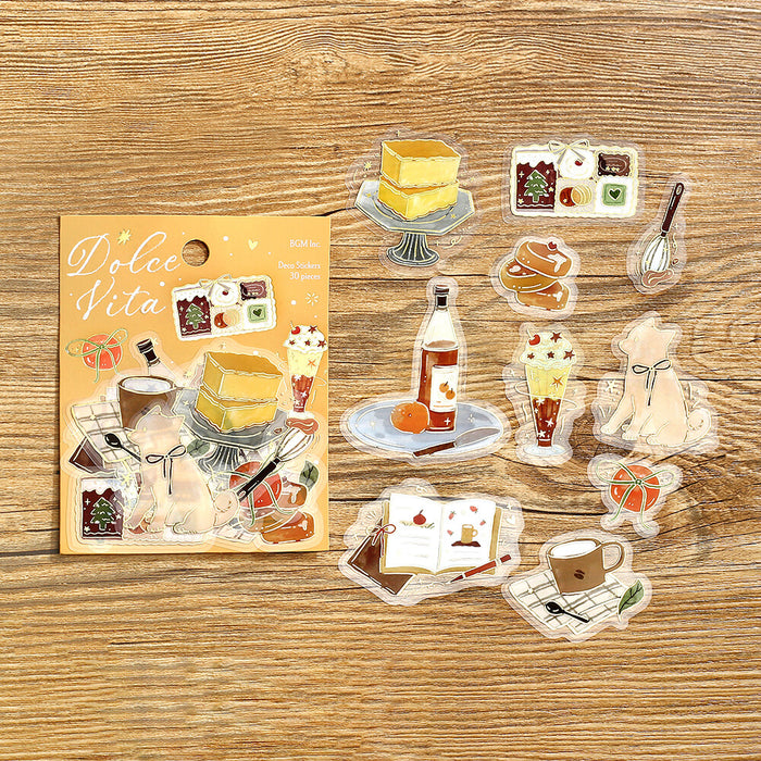 BGM 'Dolce Vita' Clear Deco Stickers - Sweet Recipes